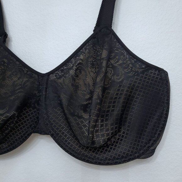 Wacoal #857210 Visual Effects Minimizer Underwire Floral Lace Bra Size 42H - Picture 5 of 12